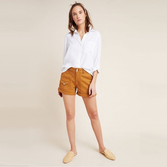 Anthropologie Pants - Wanderer Utility Shorts in color Ochre LIKE NEW!